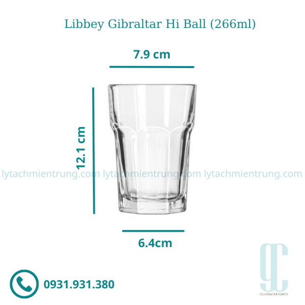 Ly thủy tinh Libbey Gibraltar Hi Ball (266ml)